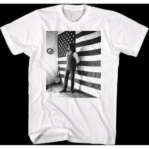 Black & White American Flag Jerry Garcia Tshirt Gift For Fan